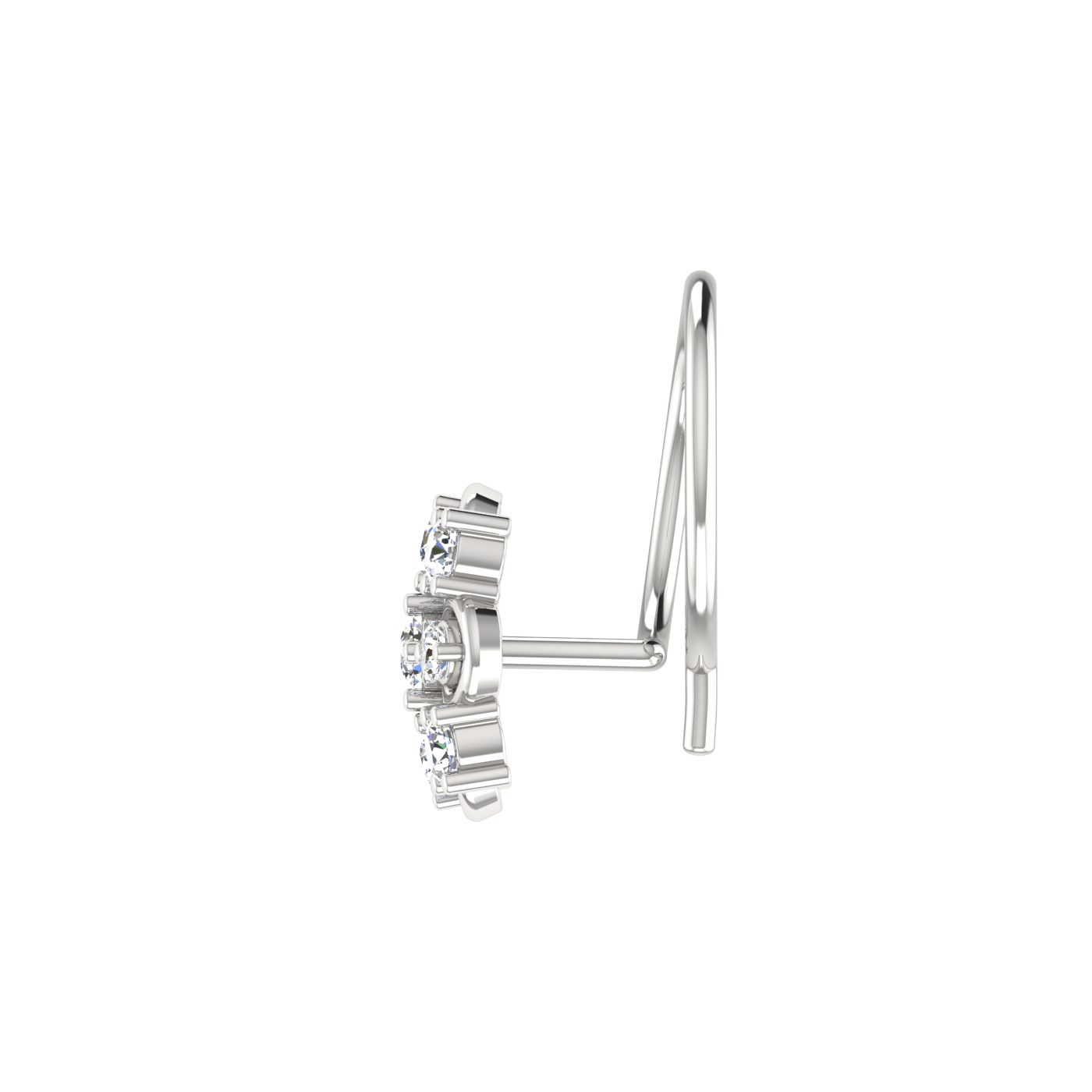 0.11 Carat Natural Diamond Nose Pin - HI Color, VS-SI Clarity.
